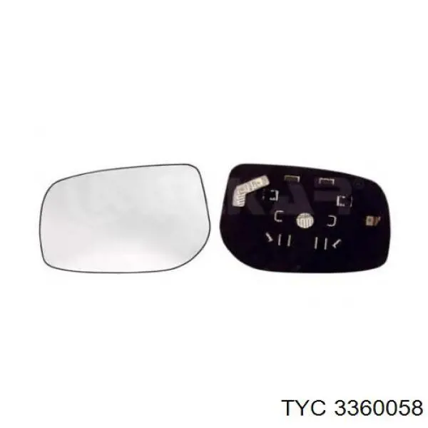 Зеркало заднего вида, левое TYC 3360058 цена, от 49.89 USD