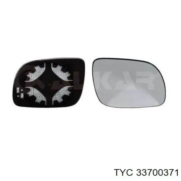 337-0037-1 TYC зеркальный элемент зеркала заднего вида правого