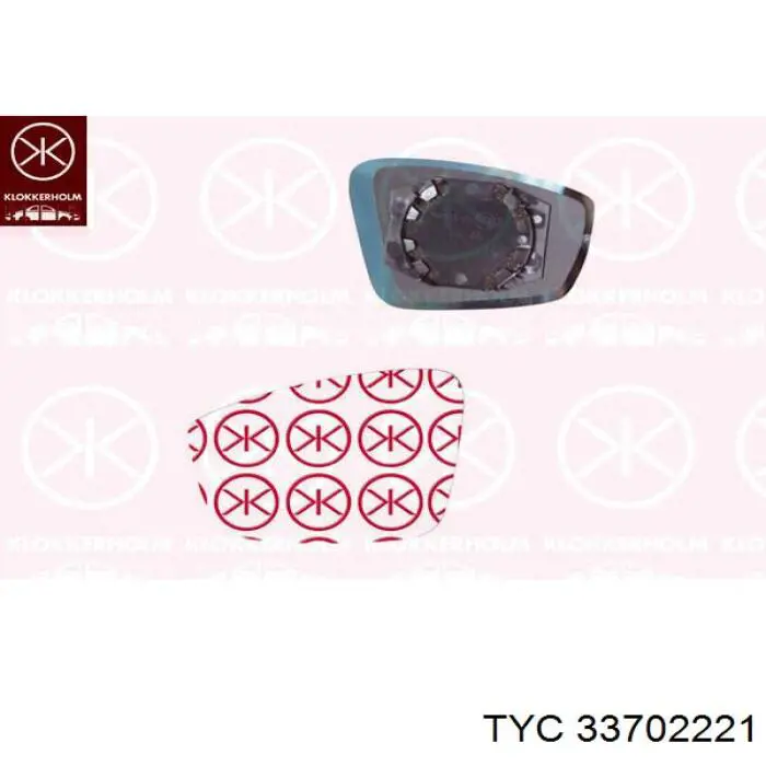 Зеркальный элемент водительского зеркала TYC 33702221 цена, от 6.50 USD