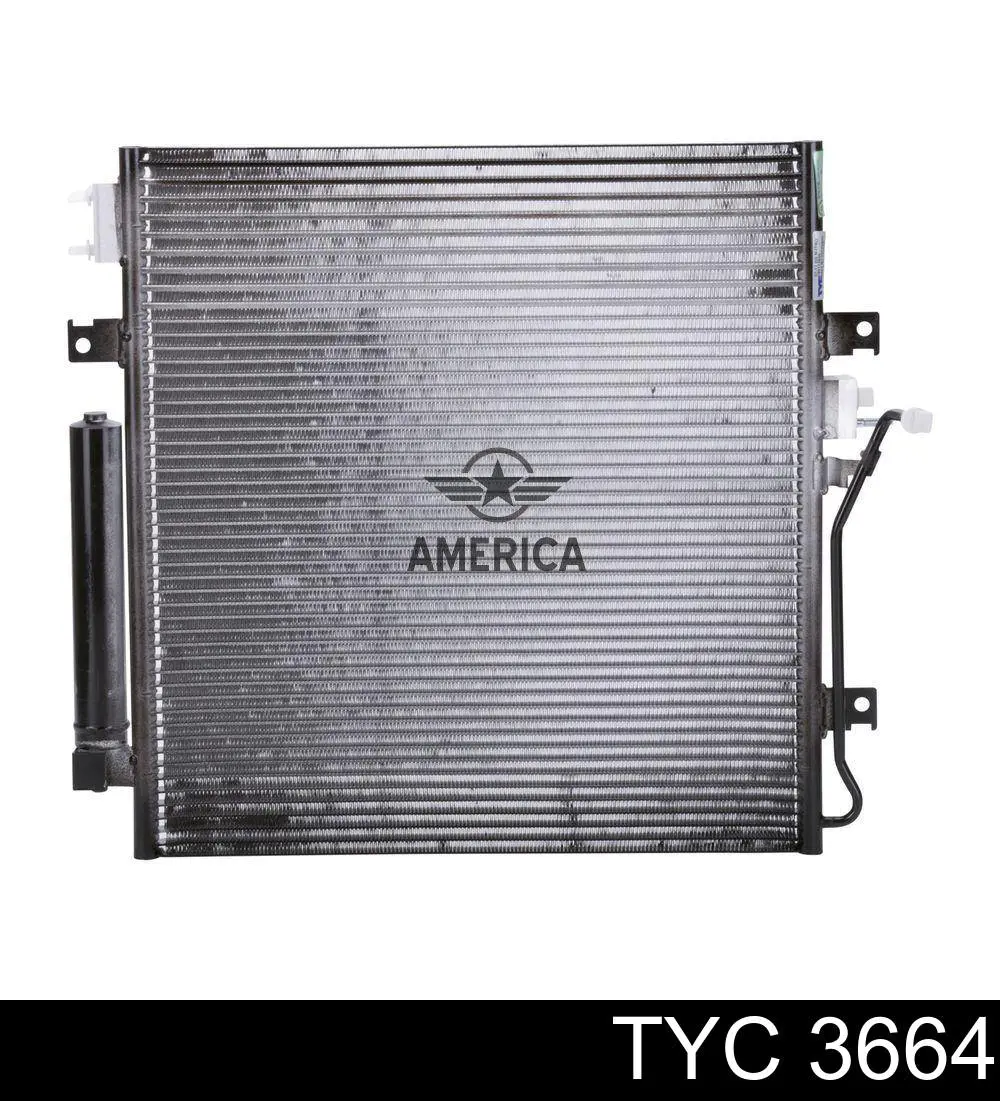 3664 TYC радиатор кондиционера
