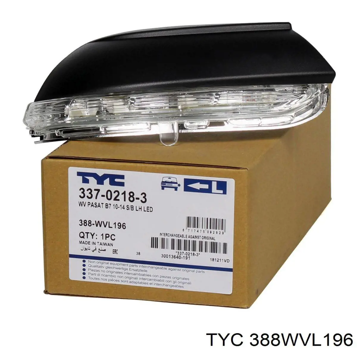 Указатель поворота зеркала левый 388WVL196 TYC