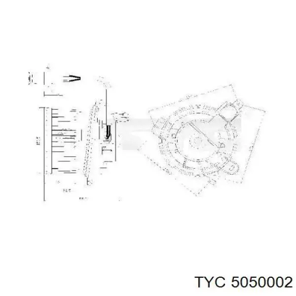 Вентилятор печки 5050002 TYC