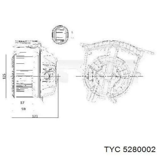 Вентилятор печки 5280002 TYC