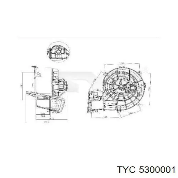 Вентилятор печки 5300001 TYC