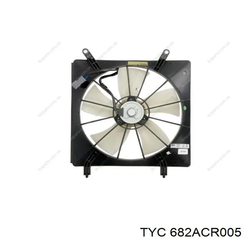 Difusor de radiador, ventilador de refrigeración, condensador del aire acondicionado, completo con motor y rodete 682ACR005 TYC