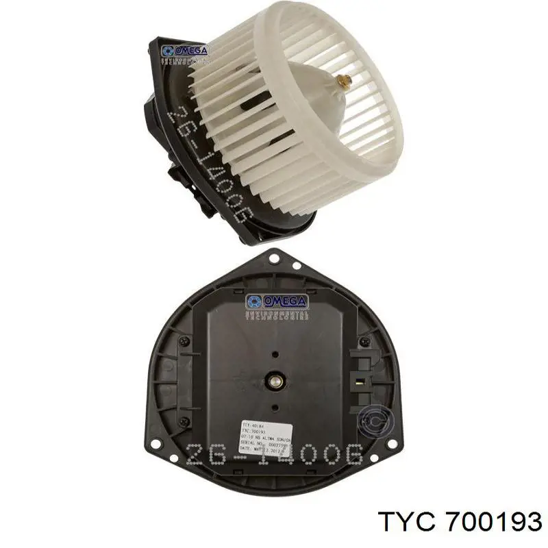 Вентилятор печки 700193 TYC
