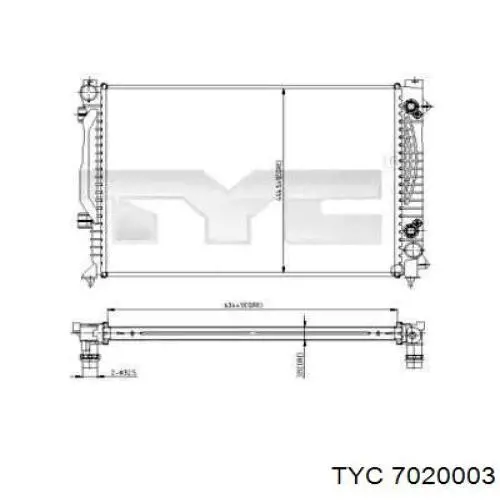 Радиатор 7020003 TYC