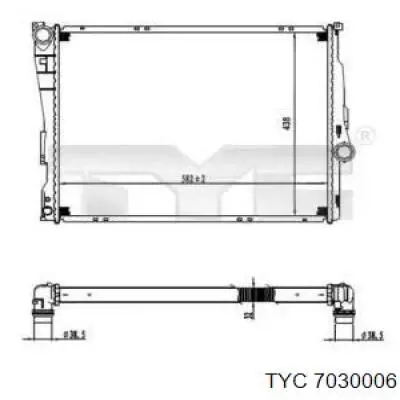 Радиатор 7030006 TYC