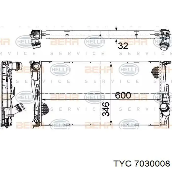 Радиатор 7030008 TYC