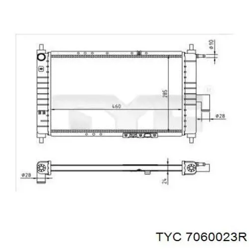706-0023-R TYC радиатор