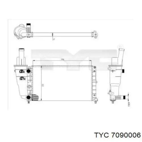 Радиатор 7090006 TYC