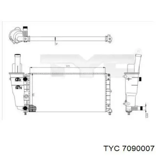 Радиатор 46430837 Fiat/Alfa/Lancia