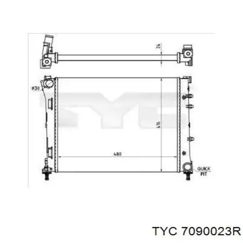 Радиатор 7090023R TYC