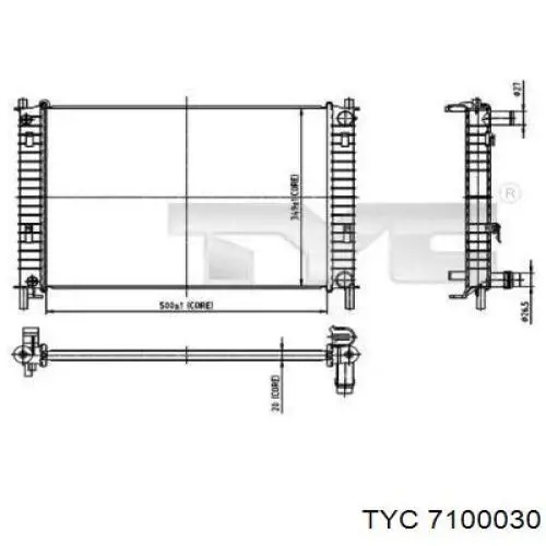 Радиатор 7100030 TYC