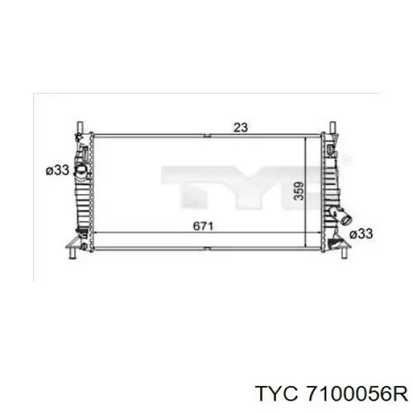 Радиатор 7100056R TYC