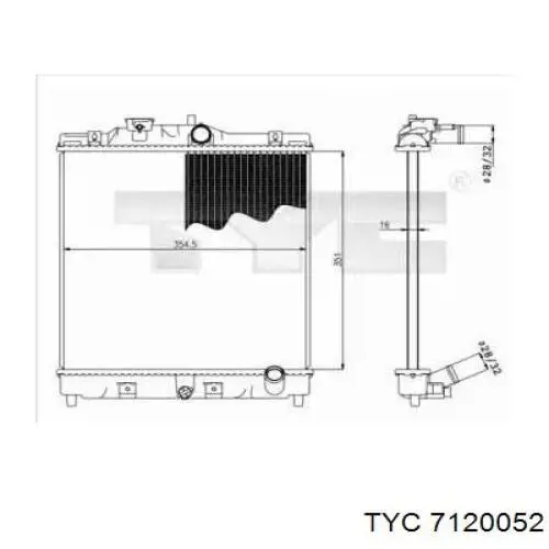 Радиатор 7120052 TYC