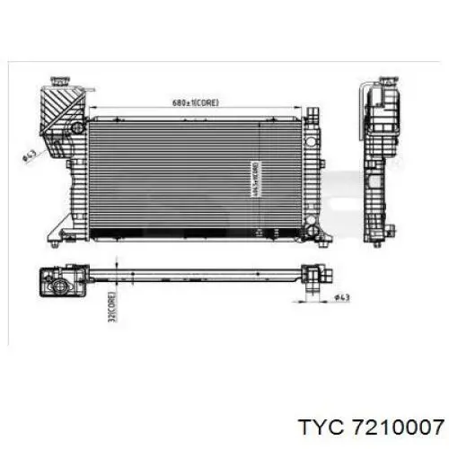 7210007 TYC радиатор