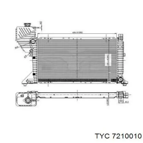 7210010 TYC радиатор