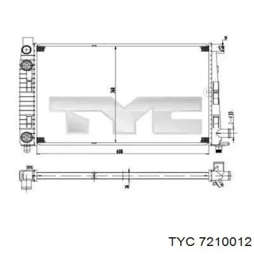 Радиатор 7210012 TYC