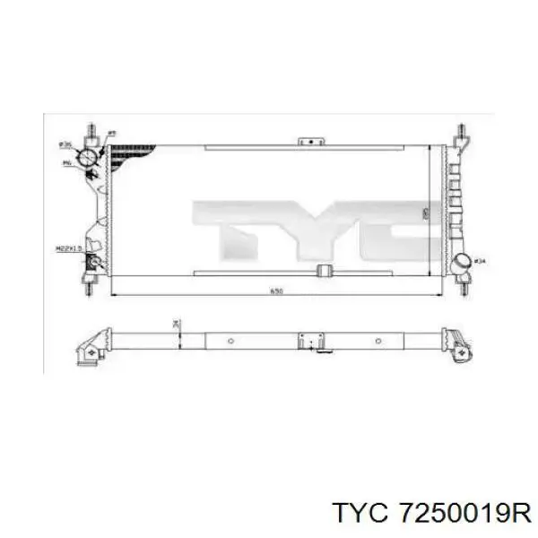 Радиатор 7250019R TYC