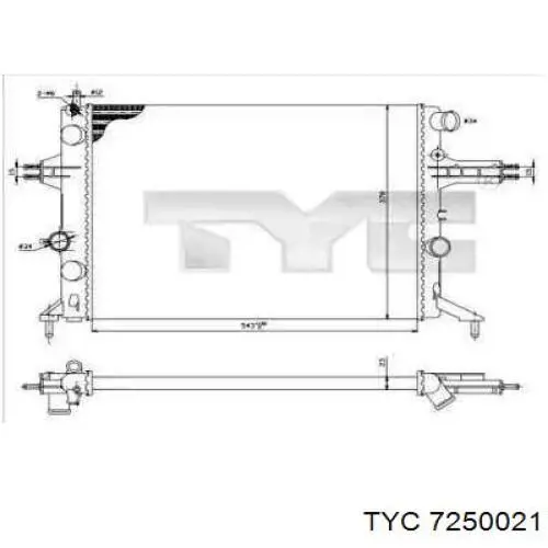 725-0021 TYC радиатор