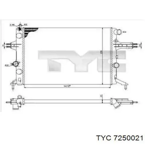 Радиатор 7250021 TYC