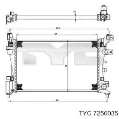 725-0035 TYC радиатор