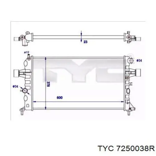 Радиатор 7250038R TYC