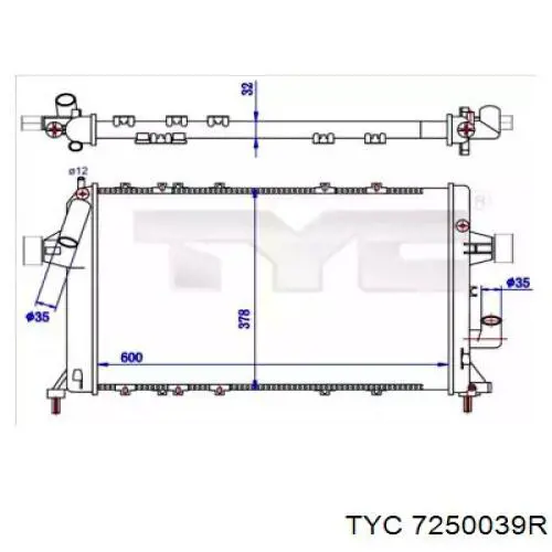 Радиатор 7250039R TYC