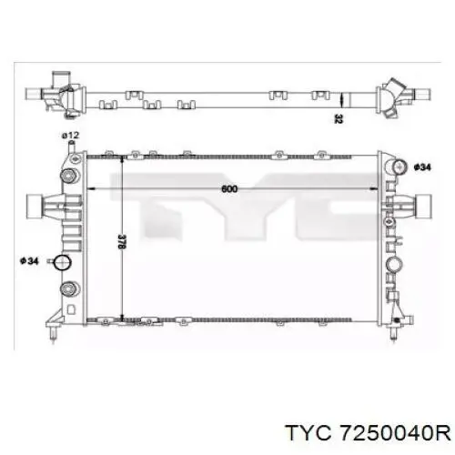 Радиатор 7250040R TYC