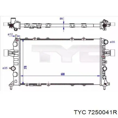 Радиатор 7250041R TYC