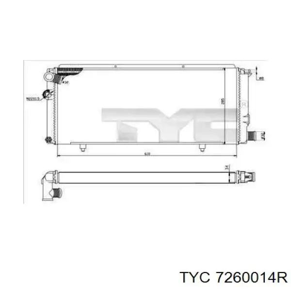 Радиатор 7260014R TYC