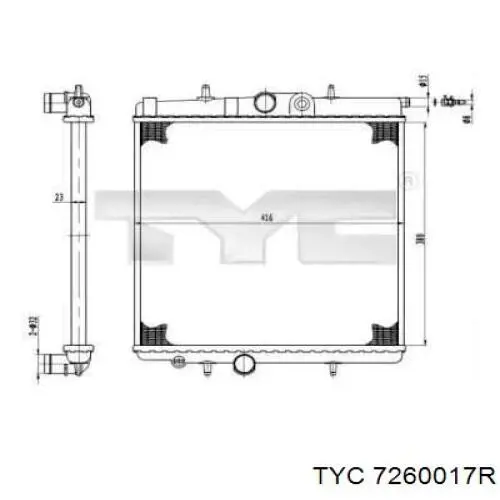 Радиатор 7260017R TYC