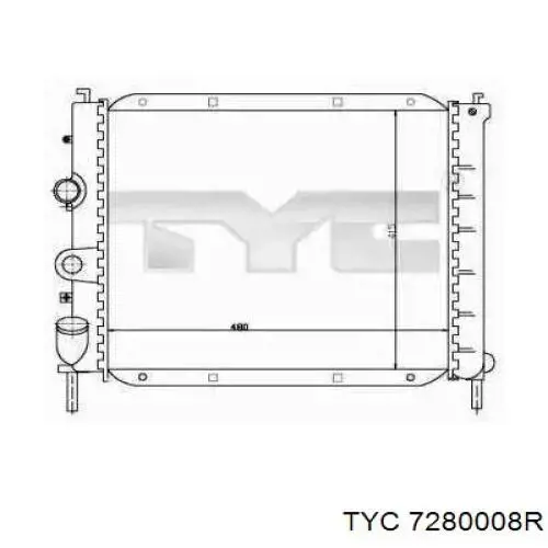 Радиатор 7280008R TYC