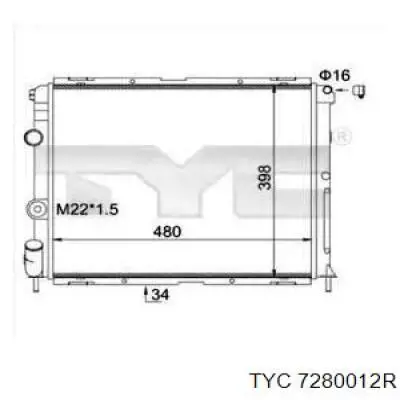 Радиатор 7280012R TYC