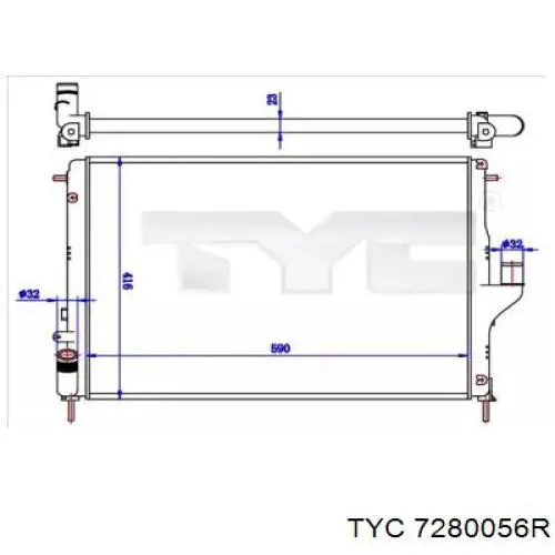 Радиатор 7280056R TYC