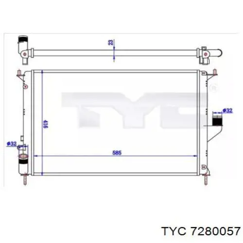 Радиатор 7280057 TYC