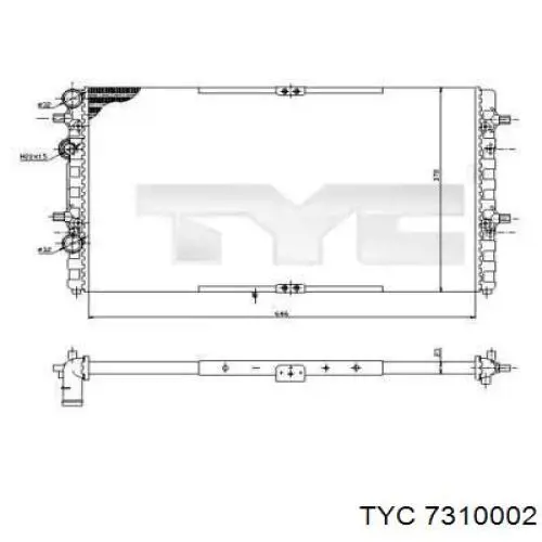 Радиатор 7310002 TYC