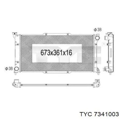 Радиатор 7341003 TYC