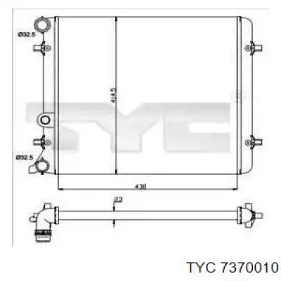 Радиатор 7370010 TYC