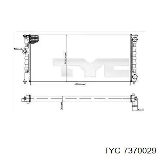 Радиатор 7370029 TYC