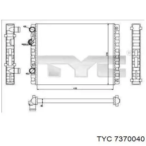 Радиатор 7370040 TYC