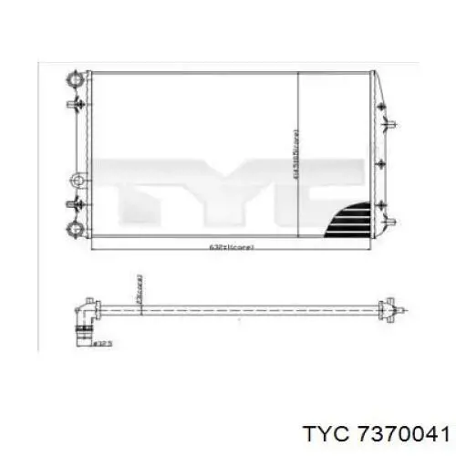 Радиатор 7370041 TYC