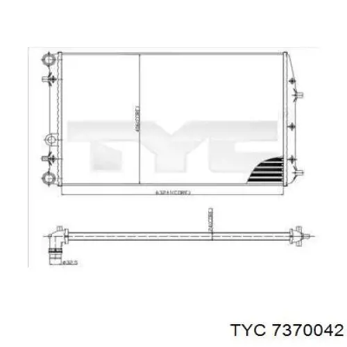 Радиатор 7370042 TYC