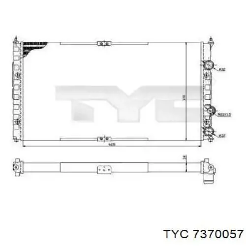 Радиатор 7370057 TYC