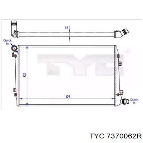 Радиатор 7370062R TYC