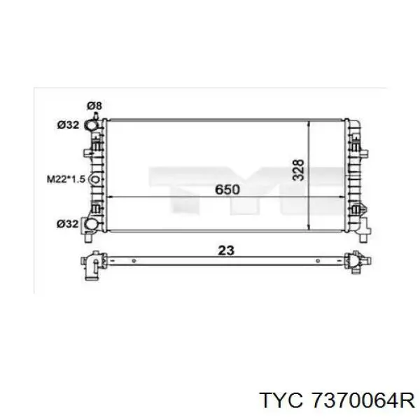 Радиатор 7370064R TYC