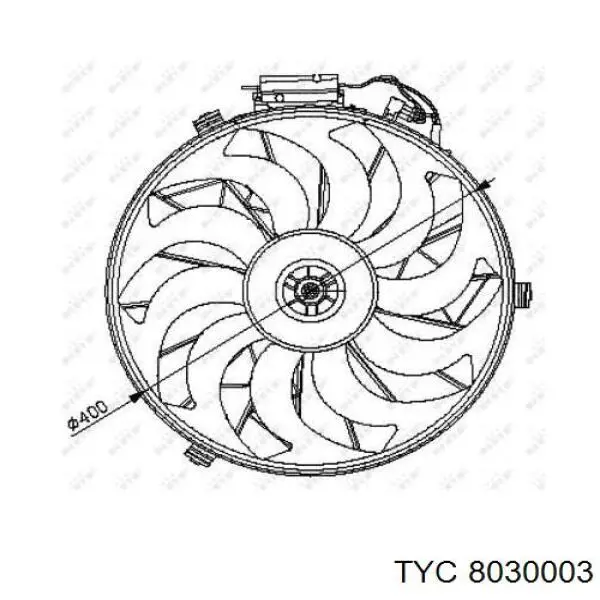 Мотор вентилятора печки (отопителя салона) TYC 8030003