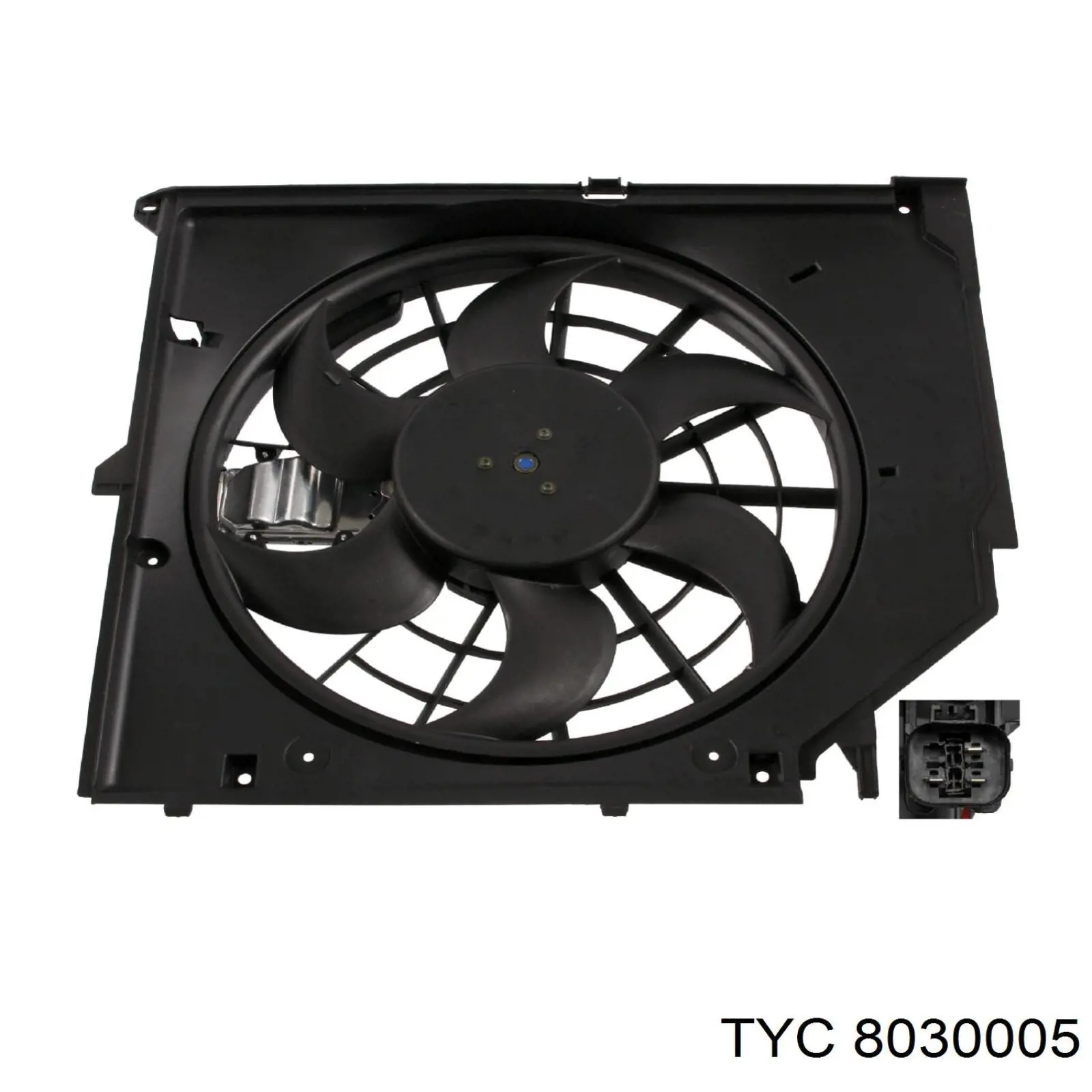 8030005 TYC вентилятор (крыльчатка радиатора охлаждения)