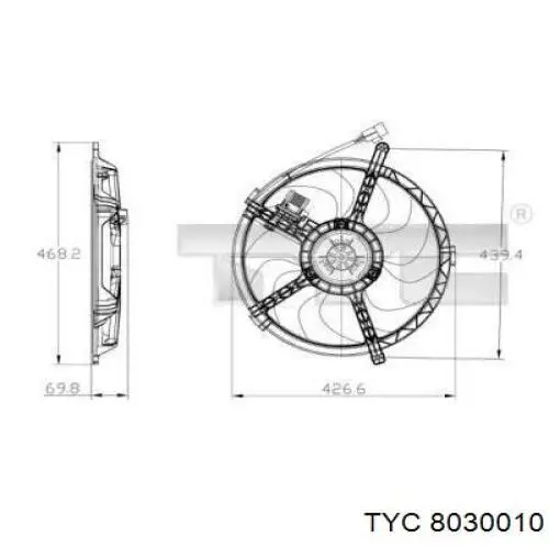 Купить CFF250000P Mahle Original Диффузор вентилятора в сборе с мотором и крыльчаткой